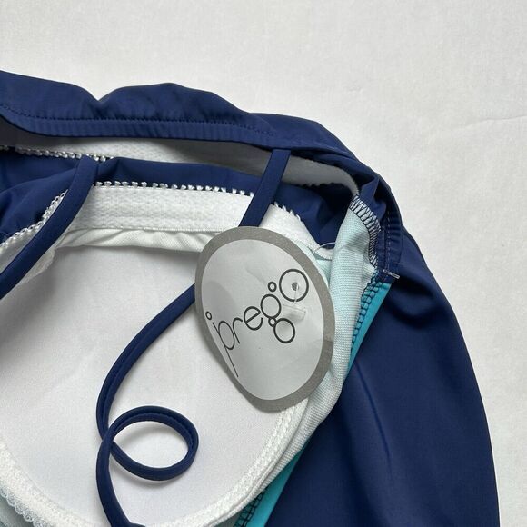 PREGO Swimwear Maternity Tri Color Bumpkini Size Medium Blue Teal Navy - Picture 5 of 7